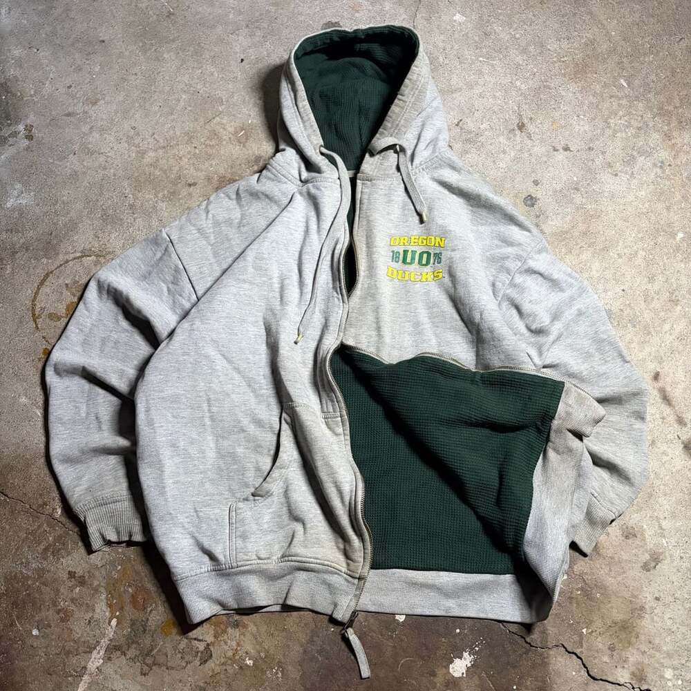 Vintage 1990s Oregon Ducks Full-Zip Hoodie